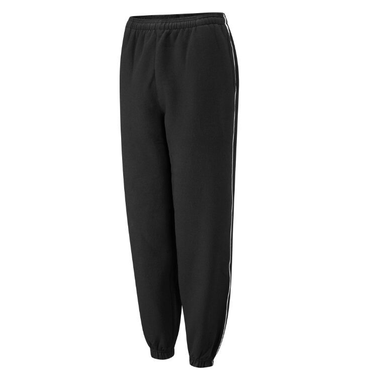 Material – F.COMFORT 65% Polyester/35% Cotton A classic fitted jog pant designed with comfort in mind . Brushed fleece inner for warmth Elasticated Bondex waist internal drawcord elasticated cuffing at bottom of trouser . 2 side pockets.  Fabric weight 300g